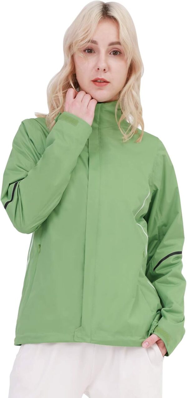 TOWN&FIELD Golf Rain Jacket for Women Waterproof, Breathable, Windbreaker Rain Coat for Running Hiking Cycling