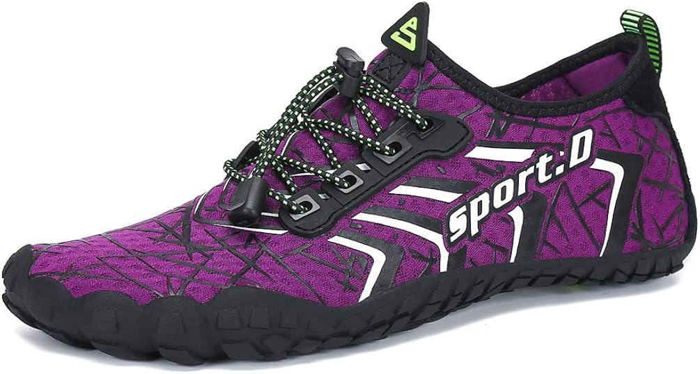 UBFEN Mens Womens Water Shoes Aqua Shoes Swim Shoes Beach Sports Quick Dry Barefoot for Boating Fishing Diving Surfing with Drainage Driving Yoga Upstream