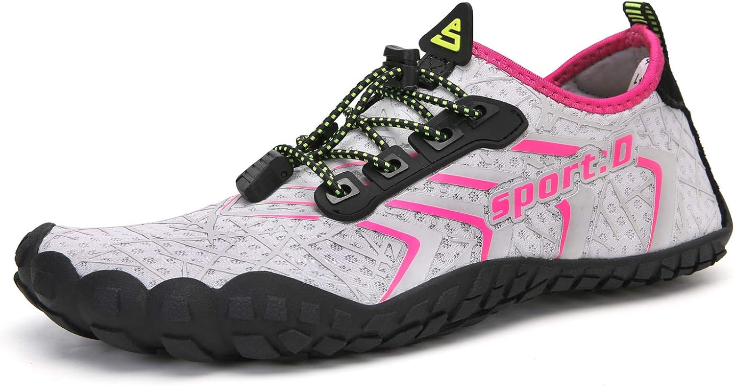 UBFEN Mens Womens Water Shoes Aqua Shoes Swim Shoes Beach Sports Quick Dry Barefoot for Boating Fishing Diving Surfing with Drainage Driving Yoga Upstream