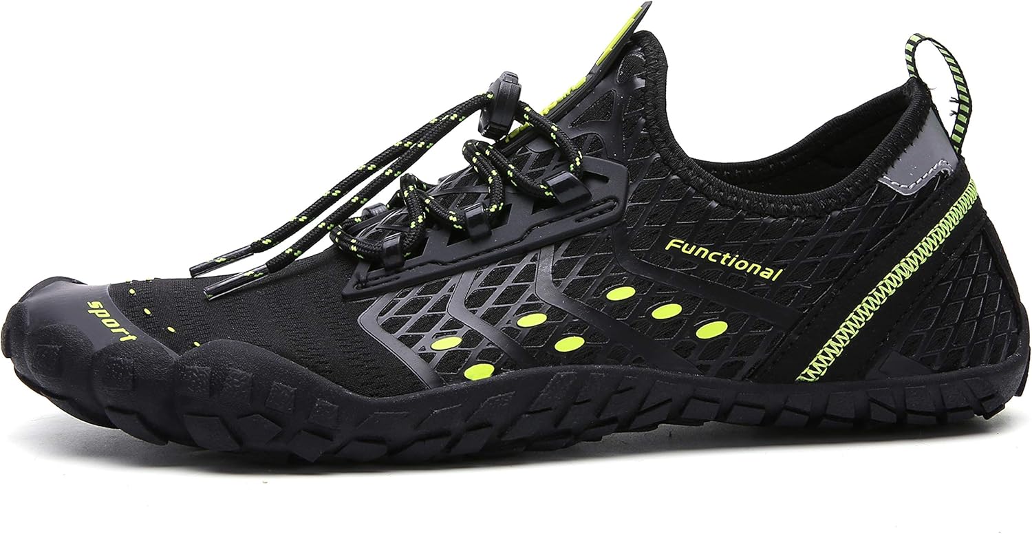 UBFEN Mens Womens Water Shoes Aqua Shoes Swim Shoes Beach Sports Quick Dry Barefoot for Boating Fishing Diving Surfing with Drainage Driving Yoga Upstream