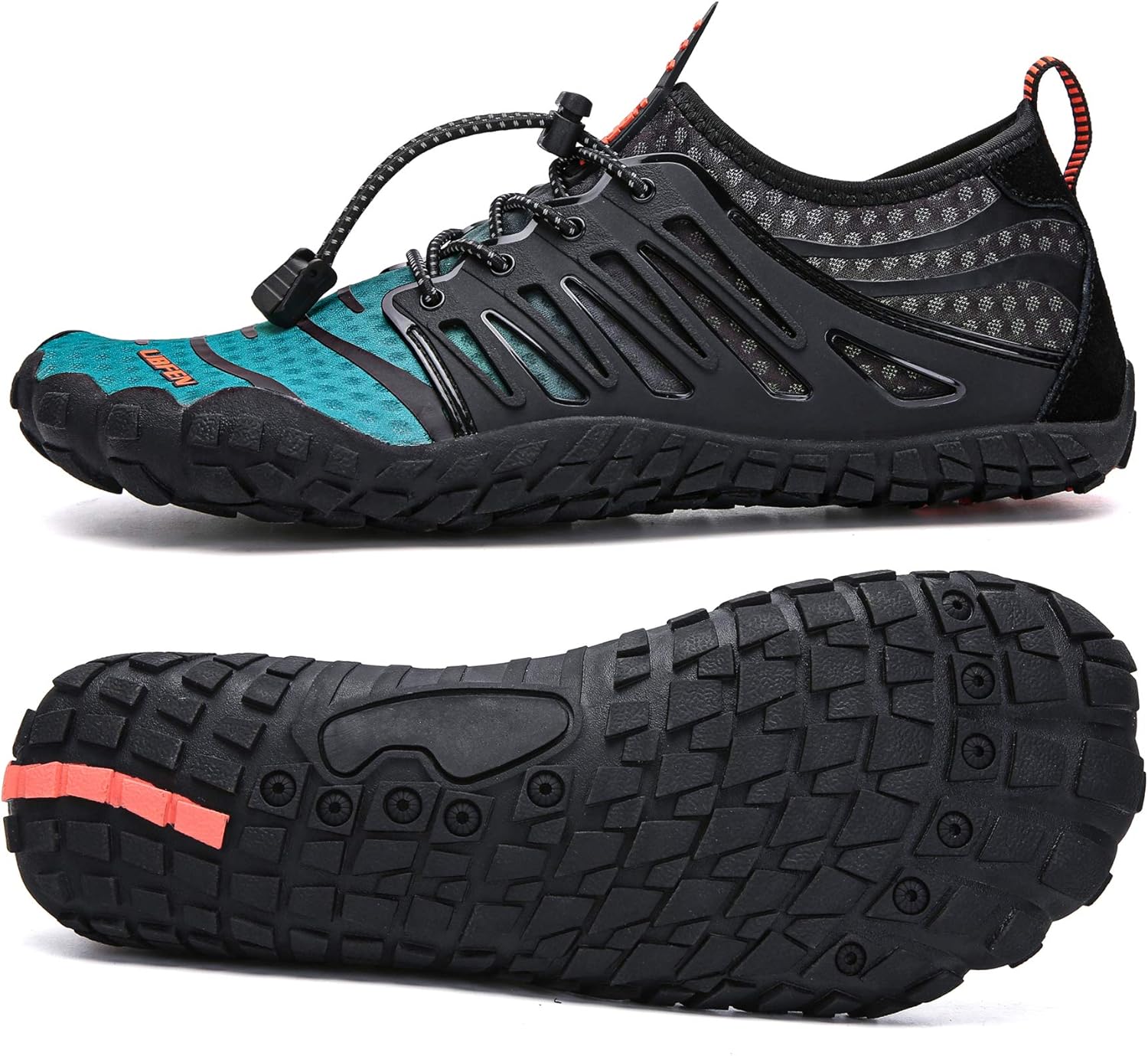 UBFEN Mens Womens Water Shoes Aqua Shoes Swim Shoes Beach Sports Quick Dry Barefoot for Boating Fishing Diving Surfing with Drainage Driving Yoga Upstream