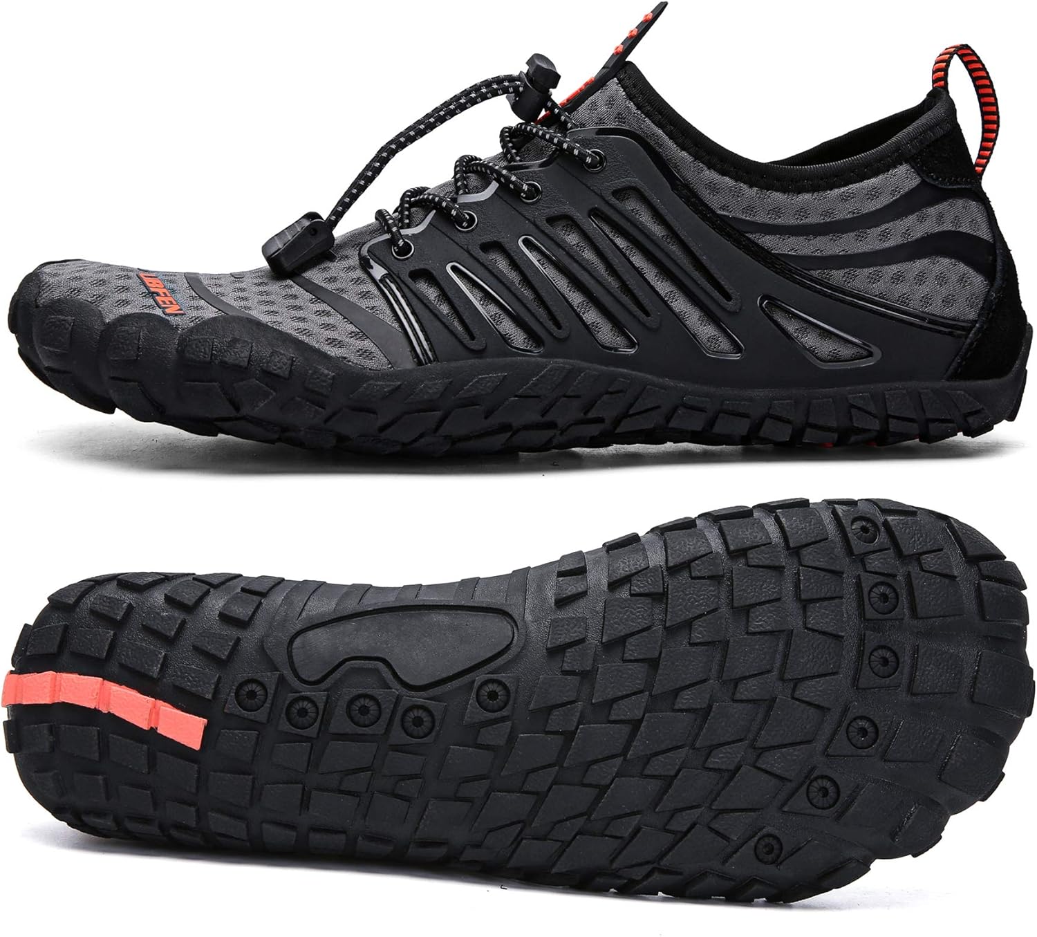 UBFEN Mens Womens Water Shoes Aqua Shoes Swim Shoes Beach Sports Quick Dry Barefoot for Boating Fishing Diving Surfing with Drainage Driving Yoga Upstream