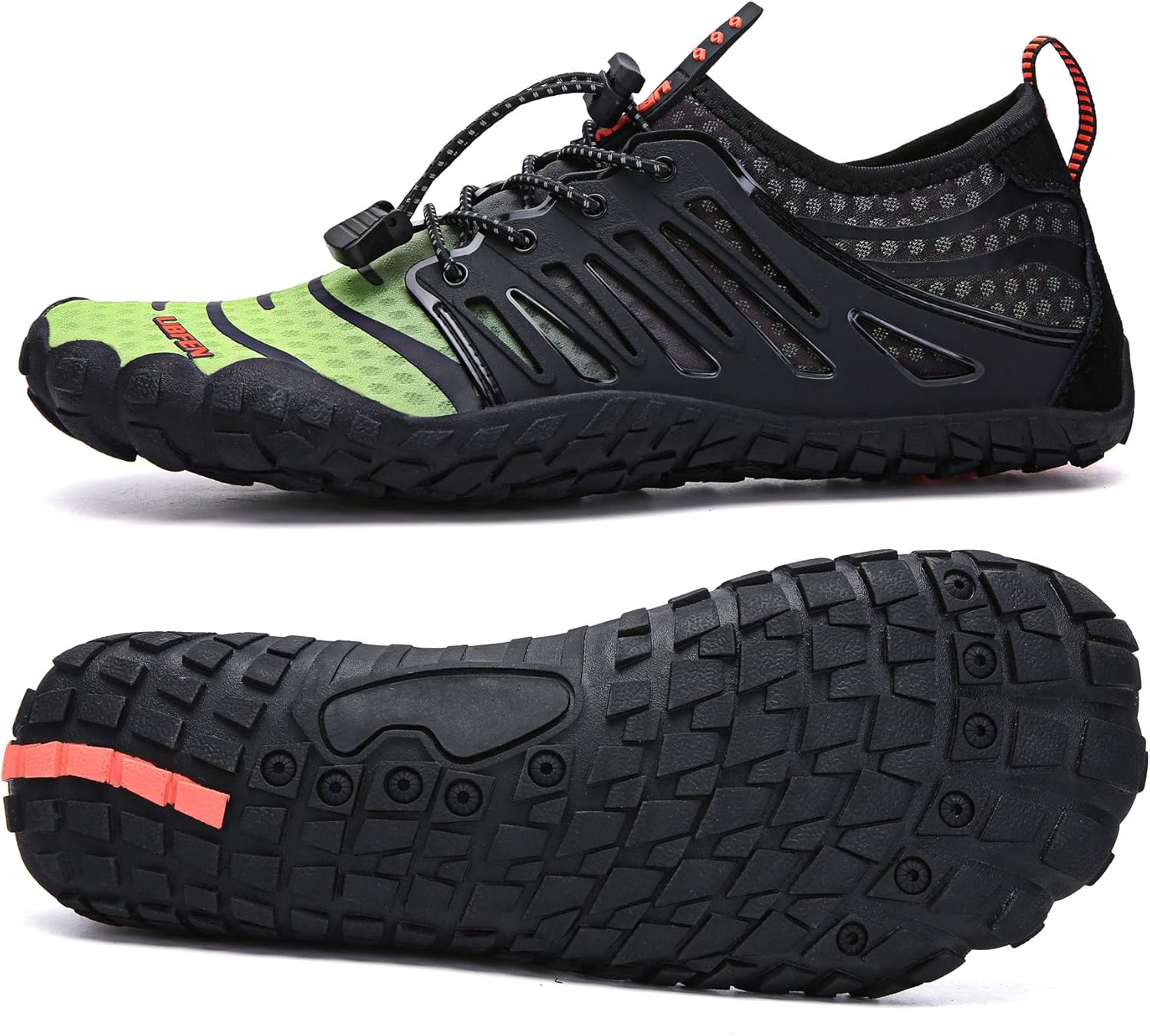 UBFEN Mens Womens Water Shoes Aqua Shoes Swim Shoes Beach Sports Quick Dry Barefoot for Boating Fishing Diving Surfing with Drainage Driving Yoga Upstream