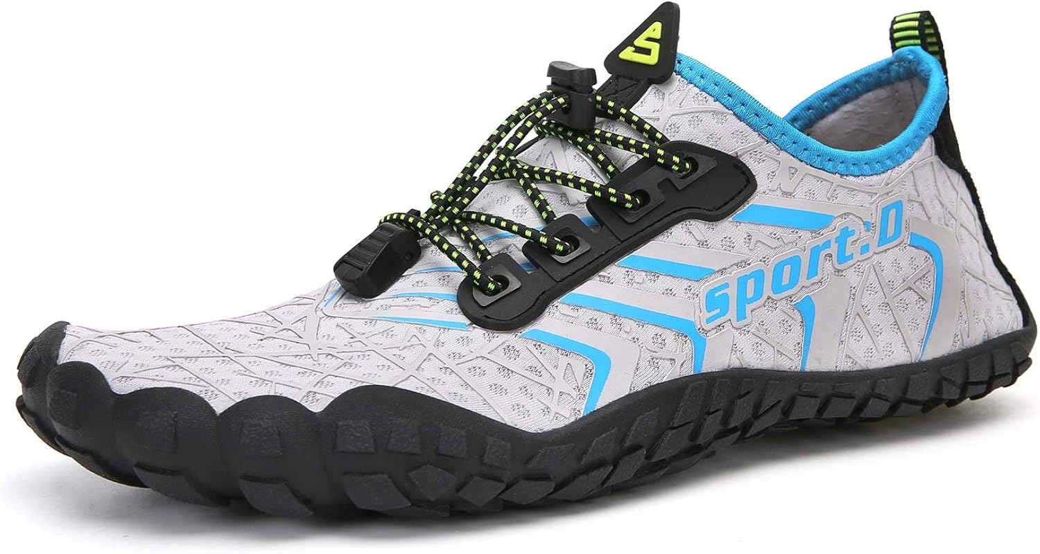 UBFEN Mens Womens Water Shoes Aqua Shoes Swim Shoes Beach Sports Quick Dry Barefoot for Boating Fishing Diving Surfing with Drainage Driving Yoga Upstream