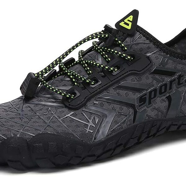 UBFEN Mens Womens Water Shoes Aqua Shoes Swim Shoes Beach Sports Quick Dry Barefoot for Boating Fishing Diving Surfing with Drainage Driving Yoga Upstream