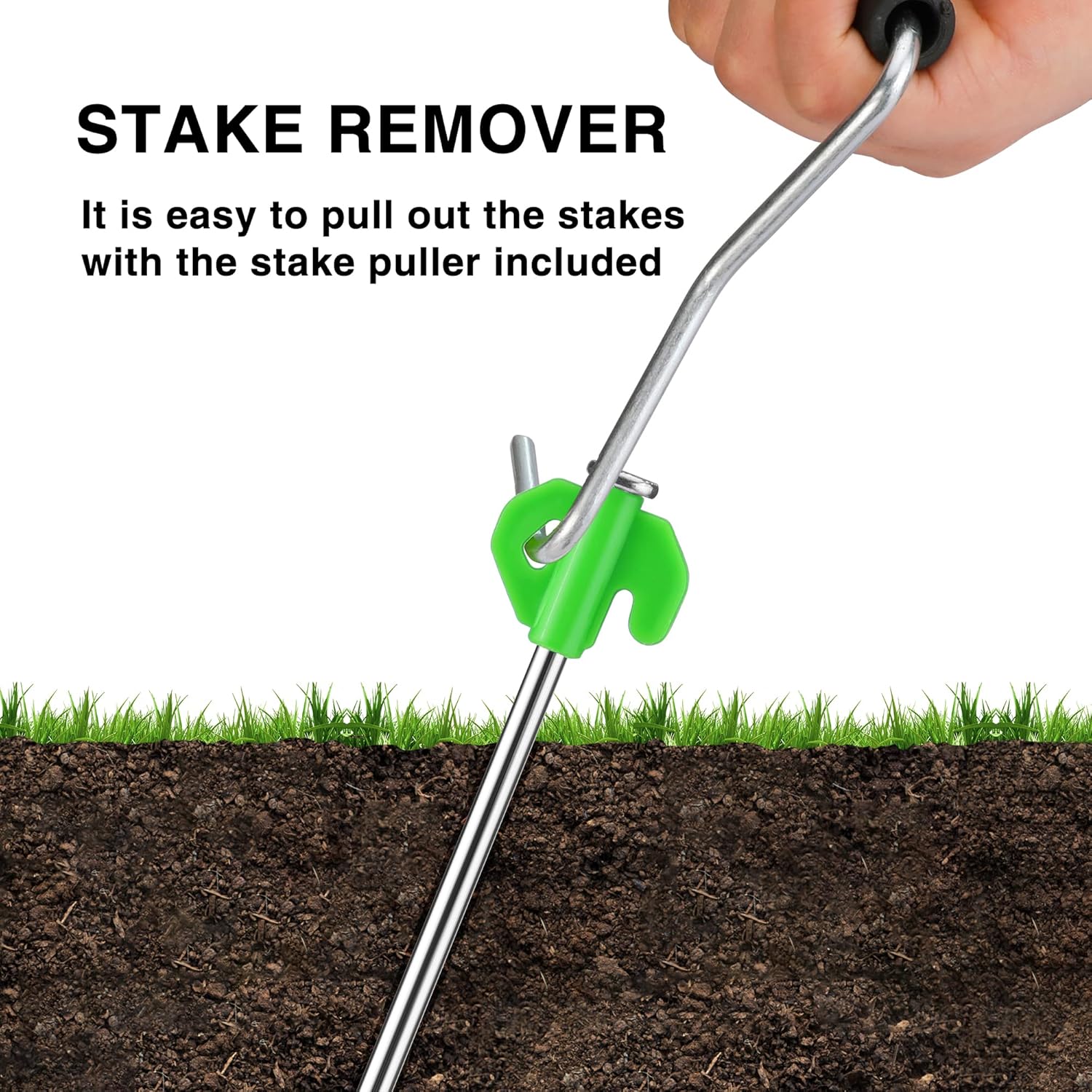 VILLEY 10" Tent Stakes Heavy Duty Galvanized Camping Stakes Accessories, with Storage Bag