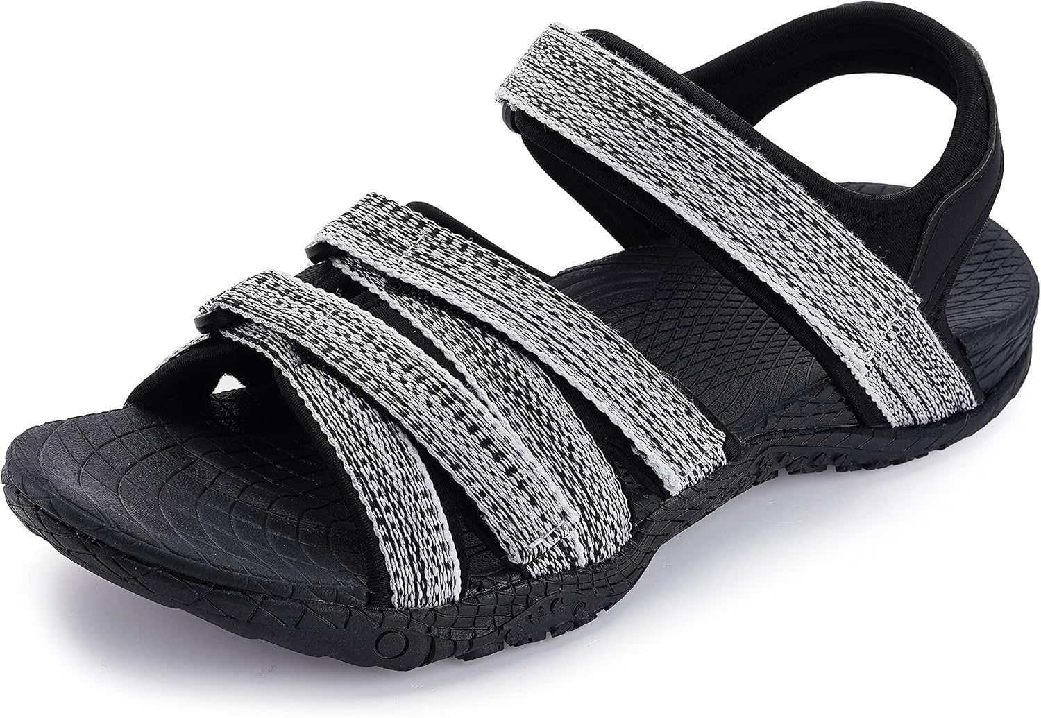 WHITIN Women\u2019s Hiking Sandals with Arch Support | Adjustable Hook and Loop Straps | Durable Sport Sandals for Outdoor Adventure