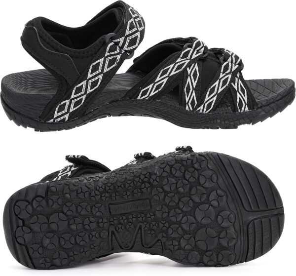 WHITIN Women\u2019s Hiking Sandals with Arch Support | Adjustable Hook and Loop Straps | Durable Sport Sandals for Outdoor Adventure