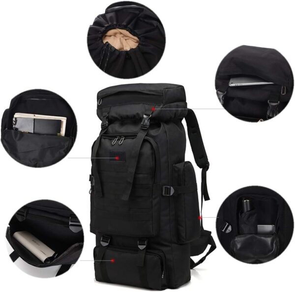 WintMing 70L Camping Hiking Backpack Molle Rucksack Waterproof Traveling Daypack