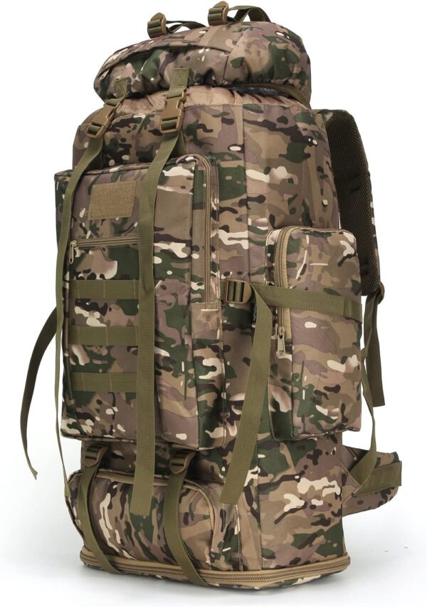 WintMing 70L Camping Hiking Backpack Molle Rucksack Waterproof Traveling Daypack
