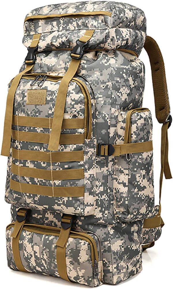 WintMing 70L Camping Hiking Backpack Molle Rucksack Waterproof Traveling Daypack