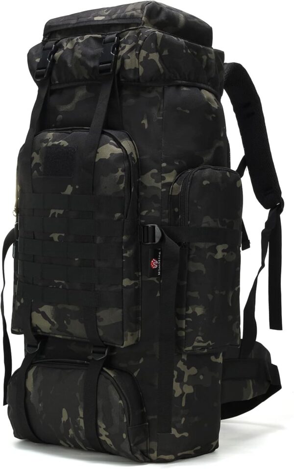 WintMing 70L Camping Hiking Backpack Molle Rucksack Waterproof Traveling Daypack