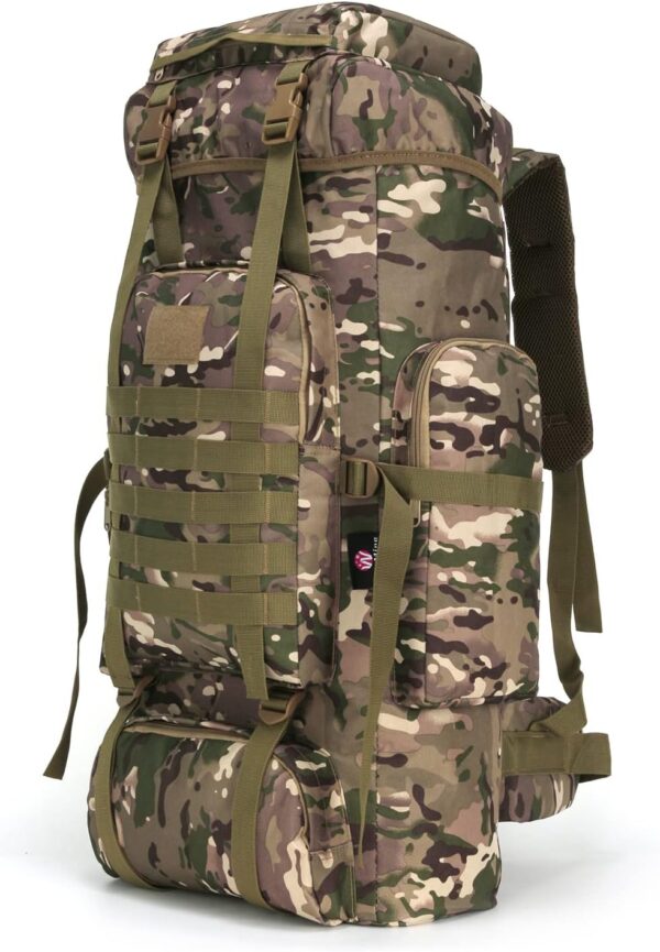 WintMing 70L Camping Hiking Backpack Molle Rucksack Waterproof Traveling Daypack