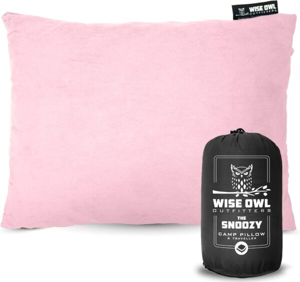 Wise Owl Outfitters Memory Foam Pillow - Travel Pillow, Camping and Travel Accessories - Compressible Camping Pillow - Blue, Small (Pack of 1)