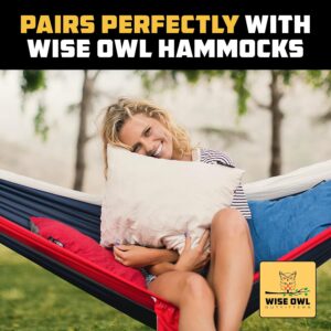 Wise Owl Outfitters Memory Foam Pillow - Travel Pillow, Camping and Travel Accessories - Compressible Camping Pillow - Blue, Small (Pack of 1)