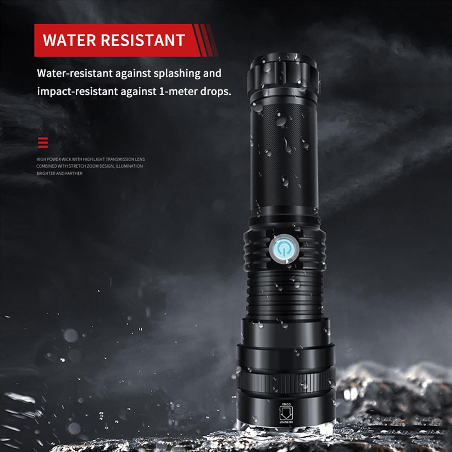 XURLEQ Rechargeable Flashlights 710000 High Lumens LED, Zoomable Tactical Flashlight with 2 Modes, Waterproof Brightest Flashlights for Emergencies and Outdoor Use, Hiking Camping Accessories
