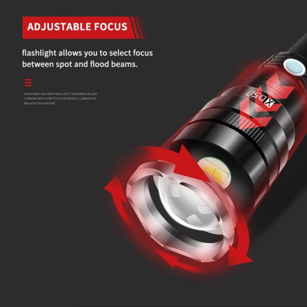 XURLEQ Rechargeable Flashlights 710000 High Lumens LED, Zoomable Tactical Flashlight with 2 Modes, Waterproof Brightest Flashlights for Emergencies and Outdoor Use, Hiking Camping Accessories